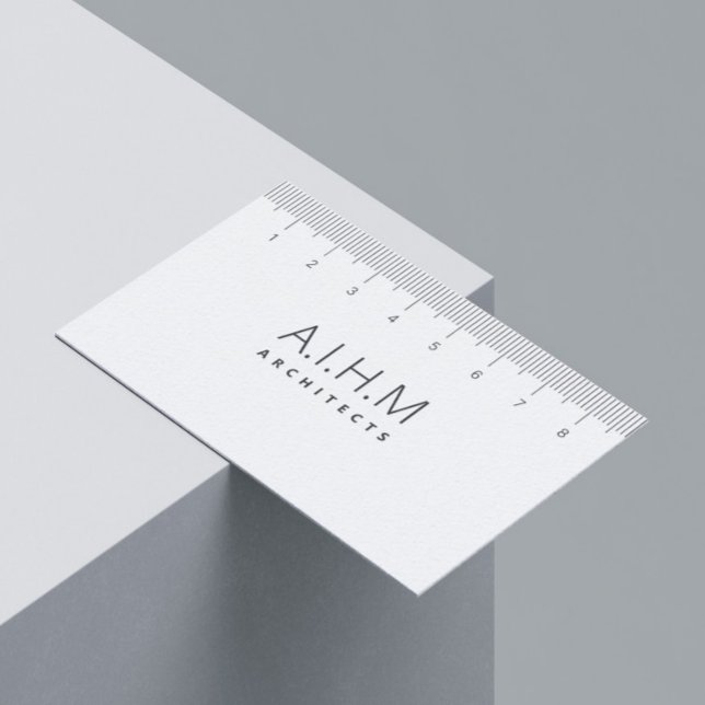 Carte De Visite Règle du Design d'intérieur de planification maîtr (Perfect for business)