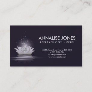 Carte De Visite Reiki argenté guérissant le symbole de Choku Rei