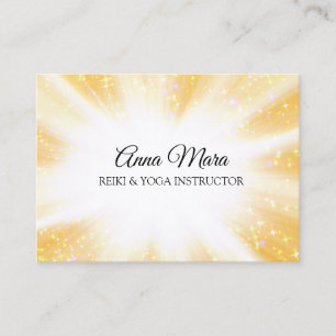 Carte De Visite ~ Reiki Energy Gold Healing Sparkles Rays