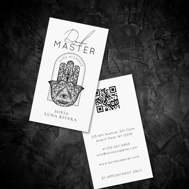 Carte De Visite Reiki Master Minimalist Hansa Hand Arch (Reiki Master Minimalist Hansa Hand Arch Business Card)