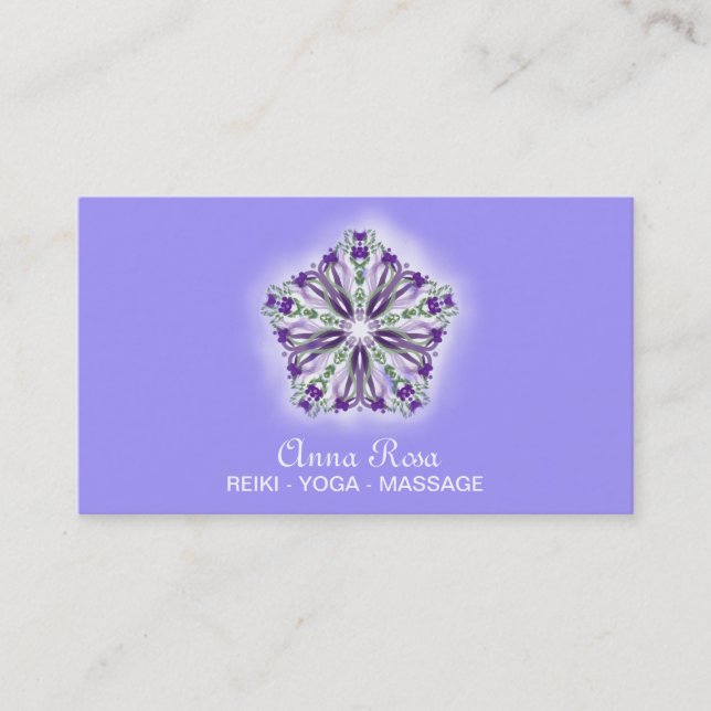 Carte De Visite ~ Reiki Star Mandala Sacred Geometry Healer (Devant)