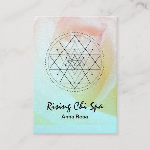 Carte De Visite *~* Reiki Yoga Rose Parties scintillant Géométrie 
