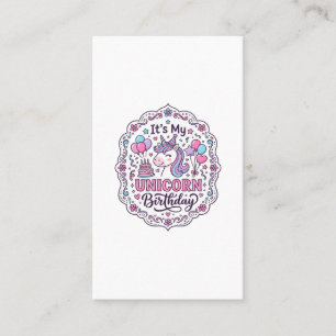 Carte De Visite Reine d'anniversaire de Licorne de Terre de Licorn