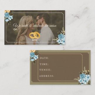 Carte De Visite Rejoignez-nous pour notre célébration de mariage !
