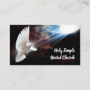 Carte De Visite Religion Christian Dove Eglise spirituelle Louange