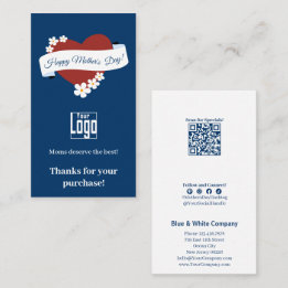 Carte De Visite Remerciements saisonniers pour la fête des mères p