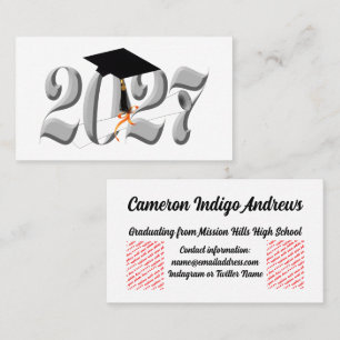 Carte De Visite Remise des diplômes de la promotion d'argent 2027