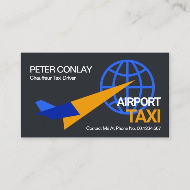 Carte De Visite Remise en état d'un avion surprenant à l'aéroport  (Devant)
