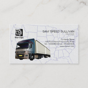 Carte De Visite Remorque semi-remorque de transport de camion
