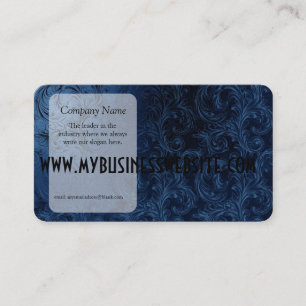 Carte De Visite Remous bleus de velours de Faux