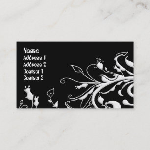 Carte De Visite Remous de nature dans noir et le blanc