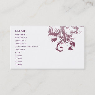 Carte De Visite Remous pourpre