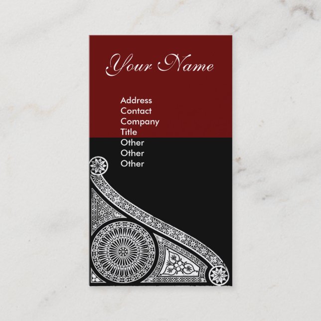 Carte De Visite RENAISSANCE brun rouge (Devant)