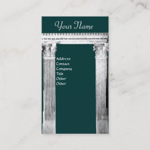 Carte De Visite RENAISSANCE GATE Architecture classique Bleu Vert