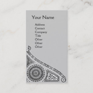 Carte De Visite RENAISSANCE Monogramme 1 gris clair