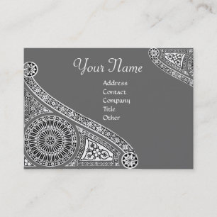 Carte De Visite RENAISSANCE Monogramme 2 gris