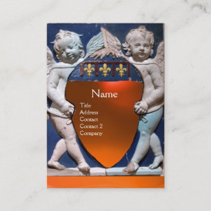 Carte De Visite RENAISSANCE PETITES ANGES MONOGRAM Orange Agate