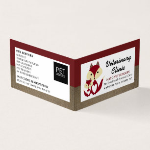 Carte De Visite Renard rouge, Vétérinaire, Vétérinaire Détaillé