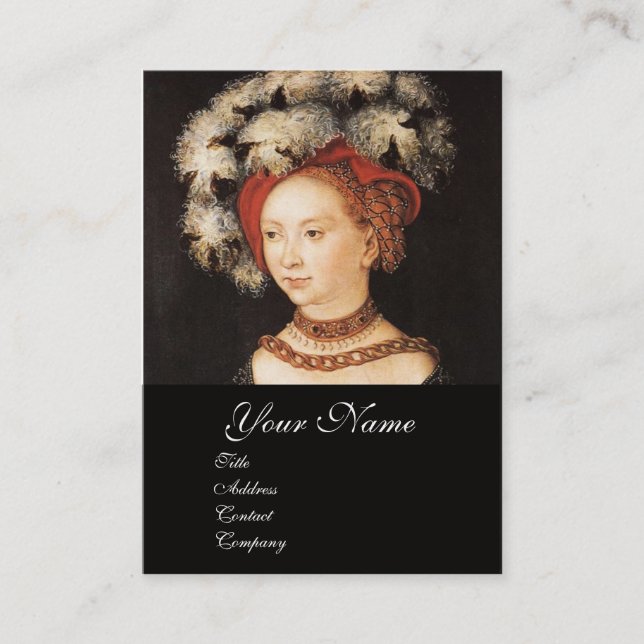 CARTE DE VISITE RENASSAINCE BEAUTÉ, MODE BIJOUX COSTUME DESIGN (Devant)