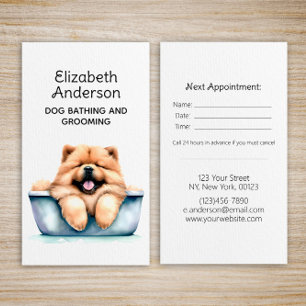 Carte De Visite Rendez-vous à Chow Chow Groomer