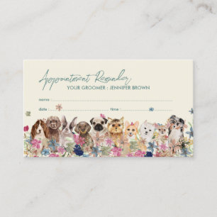 Carte De Visite Rendez-vous à l'opérateur du café-chien de Crème S