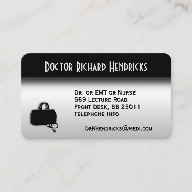 Carte De Visite Rendez-vous au bureau des médecins sur le dos (Devant)