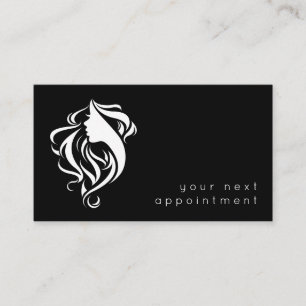 Carte De Visite Rendez-vous au logotype élégant de coiffure de sal