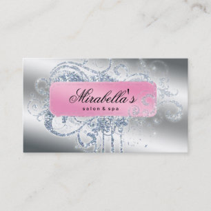 Carte De Visite Rendez-vous Bling élégant de salon de clou de