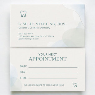 Carte De Visite Rendez-vous chez le dentiste avec un éclairage mod