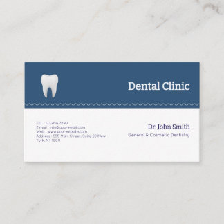 Carte De Visite Rendez-vous chez un dentiste écologique et durable