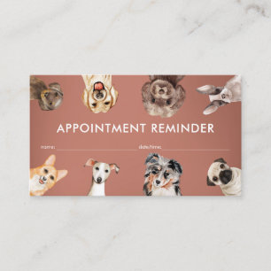 Carte De Visite Rendez-vous de gardien de chiens de petite taille 