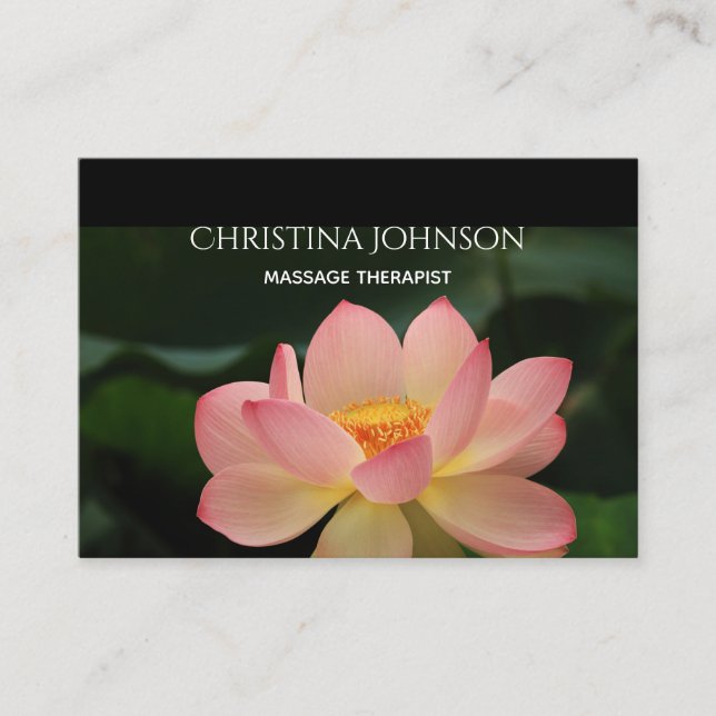 Carte De Visite Rendez-vous de Lotus de zen d'esthéticien de (Devant)
