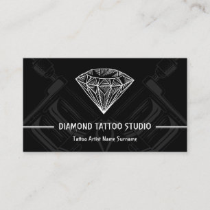 Carte De Visite Rendez-vous de tatouage à trait fin