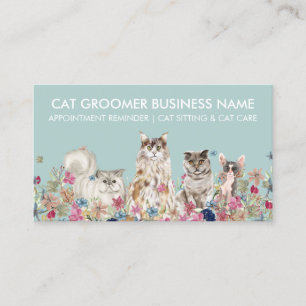 Carte De Visite Rendez-vous de toilettage de chat de garde de prom