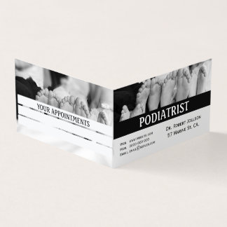 Carte De Visite Rendez-vous médical simple avec un podologue