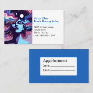 Carte De Visite Rendez-vous personnalisable de salon de beauté fan