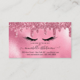 Carte De Visite Rendez-vous pour l'extension Eyelash rose Parties 