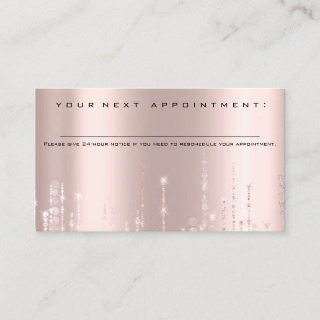 Carte De Visite Rendez-vous professionnel Rappel Beauté Coiffure S (Devant)
