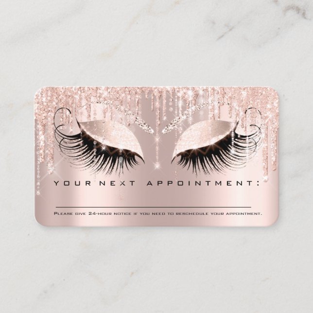 Carte De Visite Rendez-vous professionnel Rappel Beauté Eyelashes (Devant)