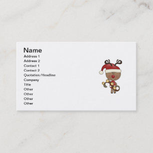Carte De Visite Renne de Rudy avec Bells
