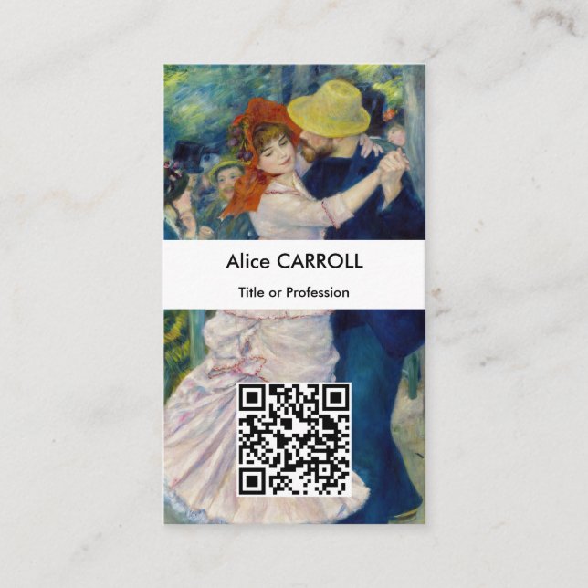 Carte De Visite Renoir - Danse à Bougival - Code QR (Devant)