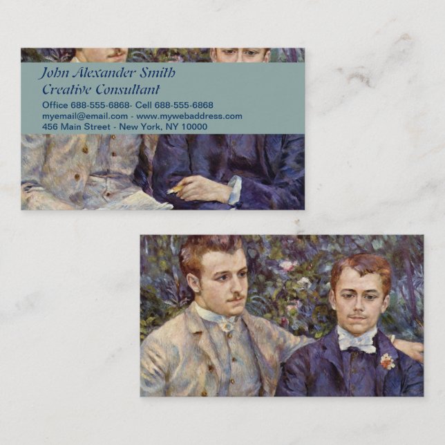Carte De Visite Renoir - Portrait d'un Frère Art (Devant / Derrière)