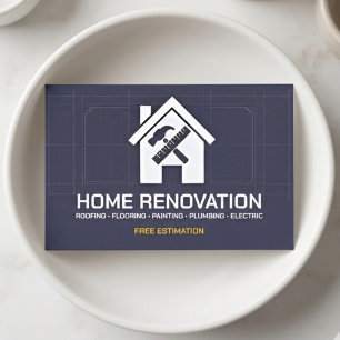 Carte De Visite Rénovation de maison selon plan moderne & Pro Buil