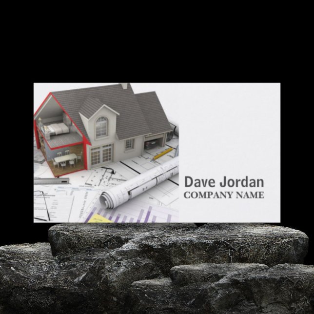 Carte De Visite Rénovation des maisons de construction de l'entrep (Contractor construction home renovation remodeling business card)