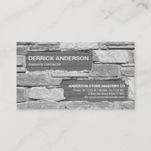 Carte De Visite Rénovation en brique Construction Handyman