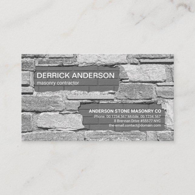 Carte De Visite Rénovation en brique Construction Handyman (Devant)