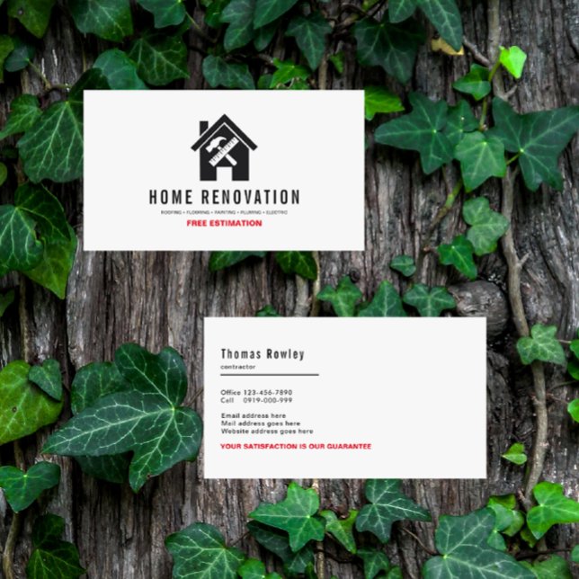Carte De Visite Rénovation résidentielle moderne Réparation Handym (Créateur téléchargé)