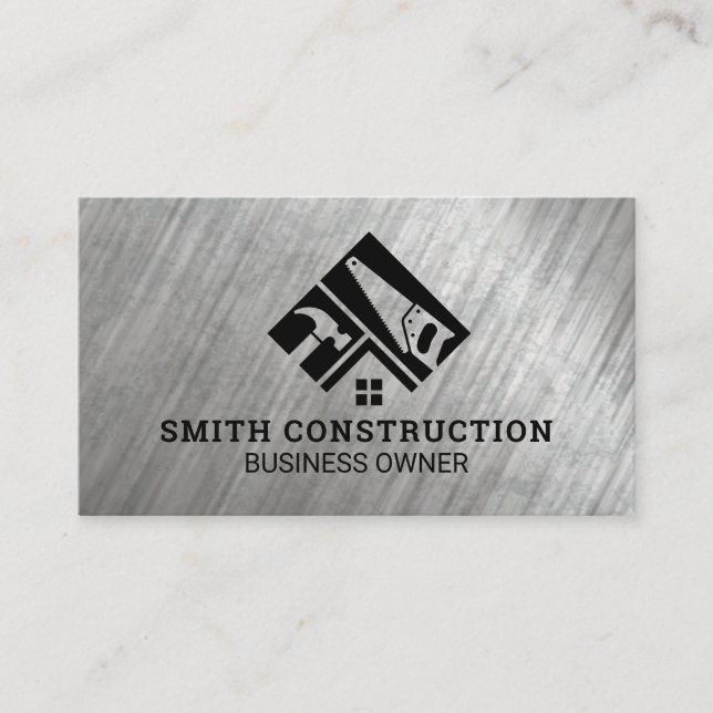 Carte De Visite Rénovations de la maison Hammer Saw | Couleur (Devant)