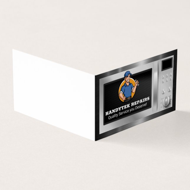 Carte De Visite Réparateur avec clé | Appareil à micro-ondes (Extérieur)