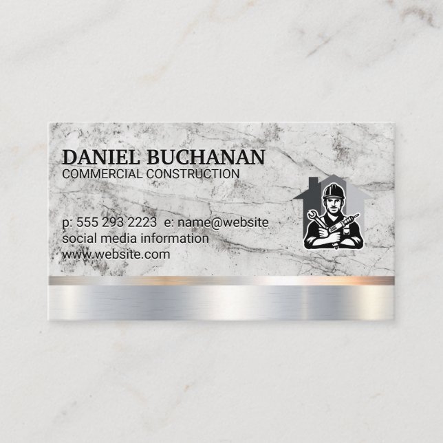 Carte De Visite Réparateur | Constructeur de construction (Devant)